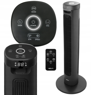 Stĺpový ventilátor HEVA TODO, stojanový ventilátor, diaľkové ovládanie, ionizácia